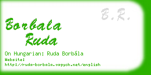 borbala ruda business card