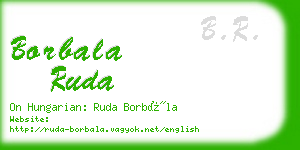 borbala ruda business card
